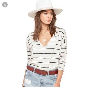 Amuse Society Long Sleeve Striped Tee